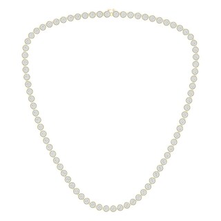 14K Gold Plated 1/2 CT. T.W. Lab-Grown Diamond Round Necklace - 22"