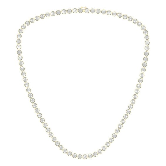 14K Gold Plated 1/2 CT. T.W. Lab-Grown Diamond Round Necklace - 22"