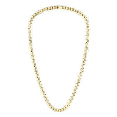14K Gold Plated 1/2 CT. T.W. Lab-Grown Diamond Round Necklace - 22"