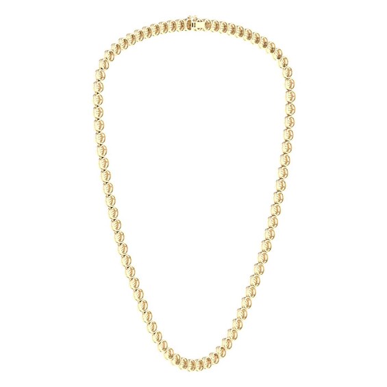 14K Gold Plated 1/2 CT. T.W. Lab-Grown Diamond Round Necklace - 22"