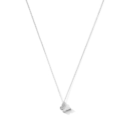 Sterling Silver CZ Butterfly Pendant - 16" + 2"