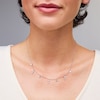 Thumbnail Image 2 of Sterling Silver CZ Round and Cross Necklace - 16" + 2"
