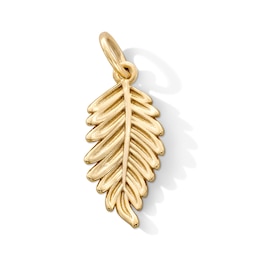 14K Gold Plated Leaf Necklace Charm