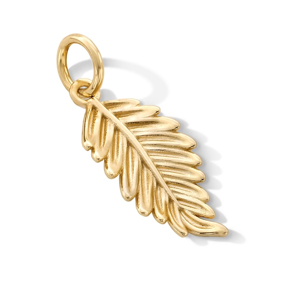 14K Gold Plated Leaf Necklace Charm