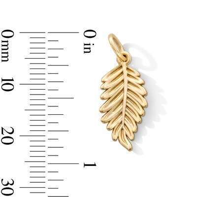 14K Gold Plated Leaf Necklace Charm