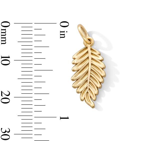 14K Gold Plated Leaf Necklace Charm