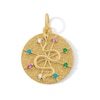 Thumbnail Image 1 of 14K Yellow Gold Plated Multi-Color CZ Snake Disc Necklace Charm