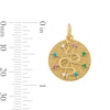 Thumbnail Image 2 of 14K Yellow Gold Plated Multi-Color CZ Snake Disc Necklace Charm