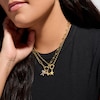 Thumbnail Image 2 of 14K Gold Plated CZ Bow Necklace Charm