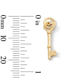 14K Gold Plated Key Necklace Charm