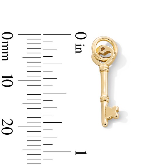 14K Gold Plated Key Necklace Charm