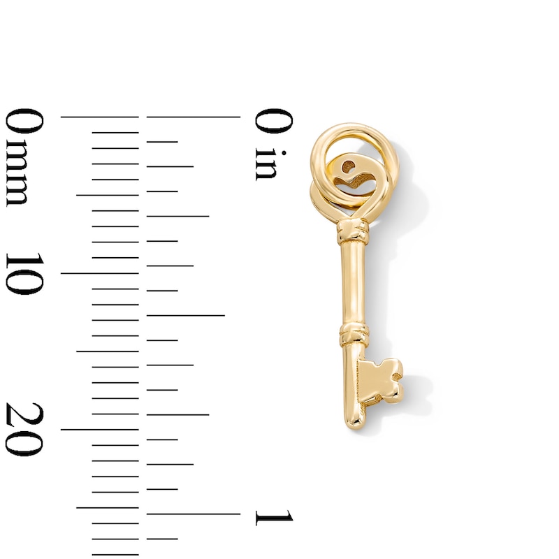 Main Image 3 of 14K Gold Plated Key Necklace Charm