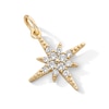 Thumbnail Image 2 of 14K Gold Plated CZ North Star Necklace Charm