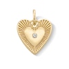 Thumbnail Image 1 of 14K Gold Plated CZ Center Heart Necklace Charm