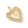 Thumbnail Image 2 of 14K Gold Plated CZ Center Heart Necklace Charm