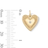 Thumbnail Image 3 of 14K Gold Plated CZ Center Heart Necklace Charm