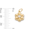 Thumbnail Image 3 of 14K Gold Plated CZ Flower Necklace Charm