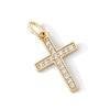 Thumbnail Image 2 of 14K Gold Plated CZ Cross Necklace Charm