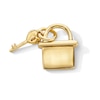 Thumbnail Image 1 of 14K Gold Plated Lock and Key Necklace Charm