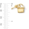 Thumbnail Image 3 of 14K Gold Plated Lock and Key Necklace Charm