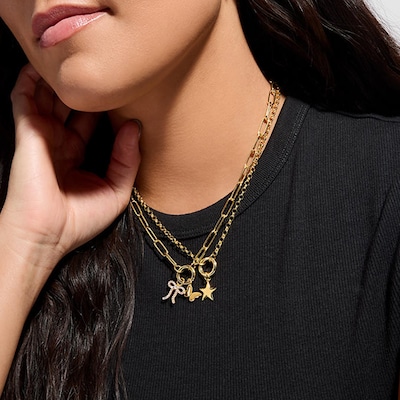 14K Gold Plated Star Necklace Charm