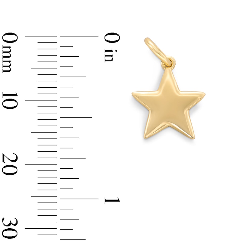 Main Image 3 of 14K Gold Plated Star Necklace Charm