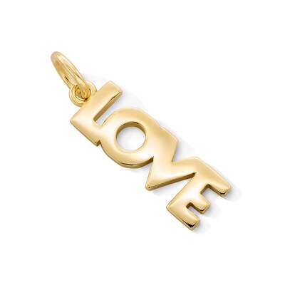 14K Gold Plated LOVE Necklace Charm