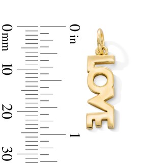14K Gold Plated LOVE Necklace Charm