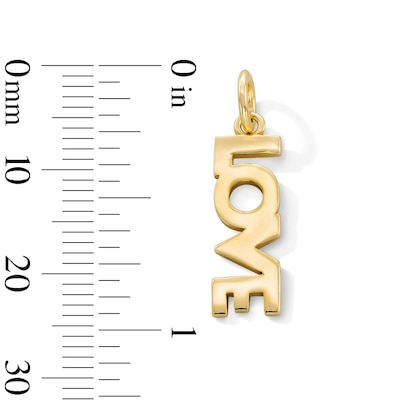 14K Gold Plated LOVE Necklace Charm