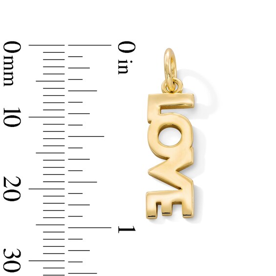 14K Gold Plated LOVE Necklace Charm