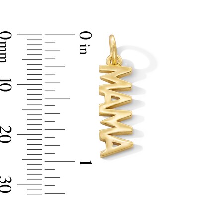 14K Gold Plated MAMA Necklace Charm