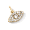 Thumbnail Image 2 of 14K Gold Plated CZ Evil Eye Necklace Charm