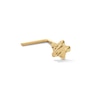 Thumbnail Image 1 of 14K Solid Gold Diamond-Cut Star L-Shaped Nose Stud 24G