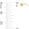 Thumbnail Image 2 of 14K Solid Gold Diamond-Cut Star L-Shaped Nose Stud 24G