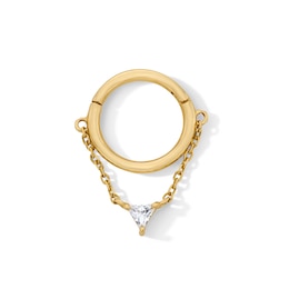 10K Gold CZ Trillion Clicker Hoop - 18G