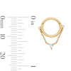 Thumbnail Image 2 of 10K Gold CZ Trillion Clicker Hoop - 18G