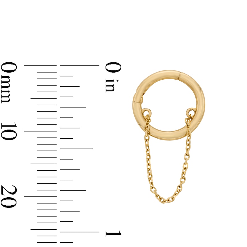 Main Image 2 of 10K Gold Clicker Hoop - 18G