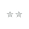 Thumbnail Image 1 of 14K Gold Plated 1/6 CT. T.W. Lab-Grown Diamond Round and Baguette Star Studs