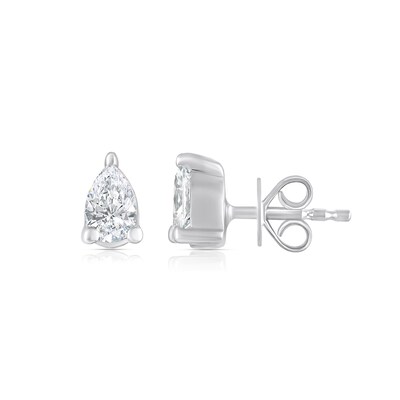 Sterling Silver 1/10 CT. T.W. Lab-Grown Diamond Pear Studs