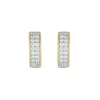 Thumbnail Image 1 of 14K Gold Plated 1/2 CT. T.W. Lab-Grown Diamond Double Row Huggie Hoops