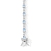 Thumbnail Image 3 of Sterling Silver CZ Blue and White Tennis Bracelet - 7.25"