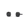 Thumbnail Image 1 of Solid Stainless Steel Black CZ Piercing Earrings