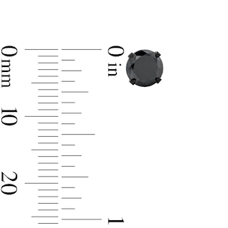 Solid Stainless Steel Black CZ Piercing Earrings