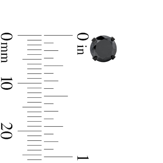 Solid Stainless Steel Black CZ Piercing Earrings