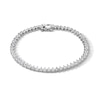 Thumbnail Image 1 of Sterling Silver CZ Heart Bracelet - 7"