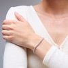 Thumbnail Image 2 of Sterling Silver CZ Heart Bracelet - 7"