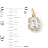 Thumbnail Image 3 of 14K Gold Plated CZ Emerald Halo Necklace Charm