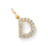 Thumbnail Image 1 of 14K Gold Plated CZ Initial Necklace Charm