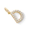 Thumbnail Image 2 of 14K Gold Plated CZ Initial Necklace Charm
