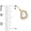 Thumbnail Image 3 of 14K Gold Plated CZ Initial Necklace Charm